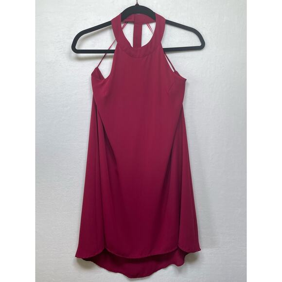 ASTR Pink High Neck Halter Mini Dress Size XS - Picture 1 of 7